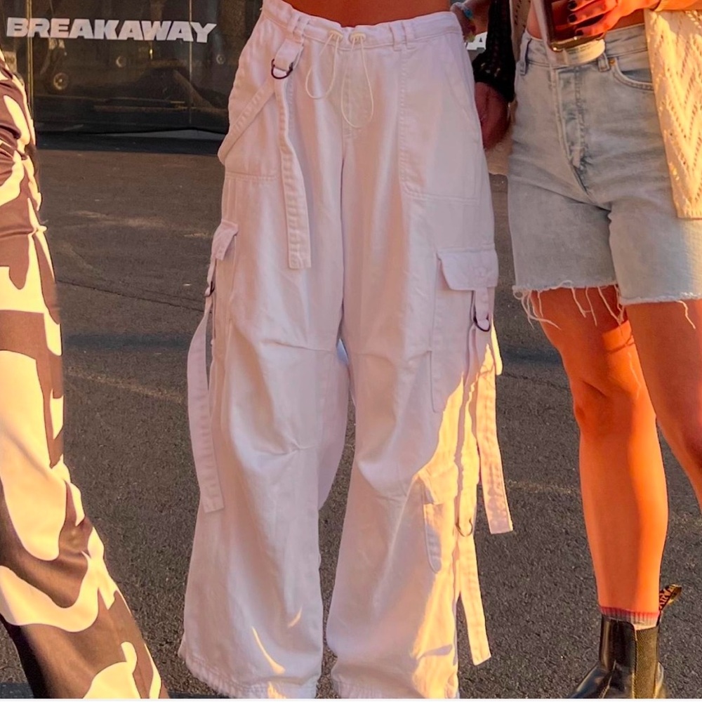 BDG White Cargo Shorts